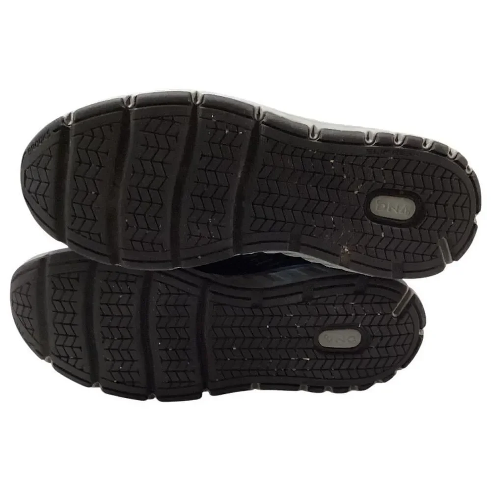 Brooks Walking Shoes Men 12 Black Gray Addiction Walker Suede Lace Up